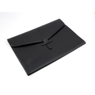 Picture of BLACK BELLUNO PU ENVELOPE STYLE UNDERARM PORTFOLIO & LAPTOP SLEEVE with Strap.