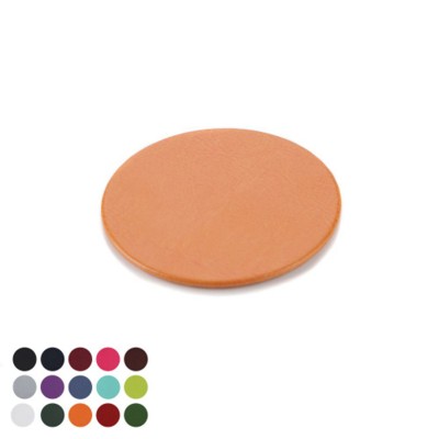 Picture of BELLUNO PU SINGLE ROUND COASTER in Belluno Leatherette.