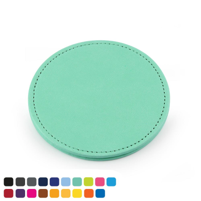 Picture of DELUXE ROUND COASTER in Soft Touch Vegan Torino PU