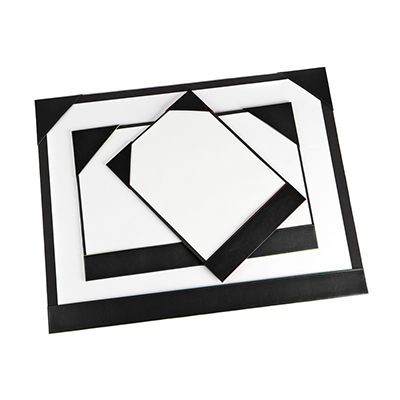 Picture of A4 DESK PAD BLOTTER in Black E Leather