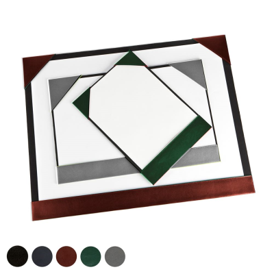 Picture of HAMPTON LEATHER A2 DESK PAD BLOTTER, MADE in the UK in a Choice of 5 Colours