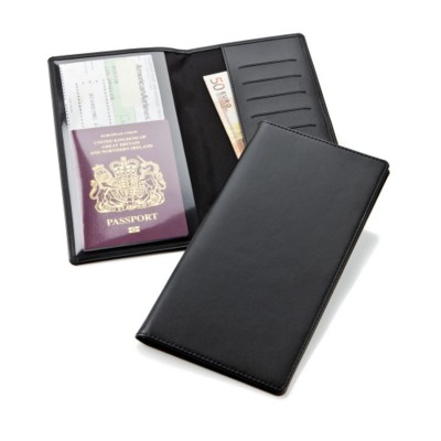 Picture of TRAVEL WALLET in Black Belluno Leather Look PU