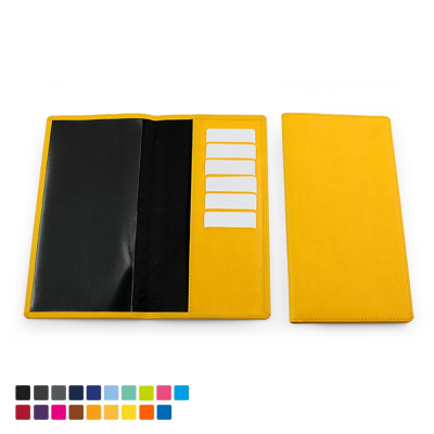 Picture of TRAVEL WALLET with One Clear Transparent & One Solid Pocket in Soft Touch Vegan Torino PU