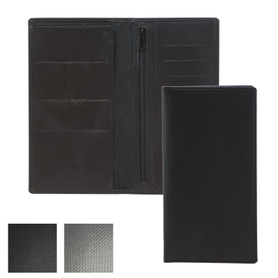 Picture of CARBON FIBRE TEXTURED PU DELUXE TRAVEL WALLET