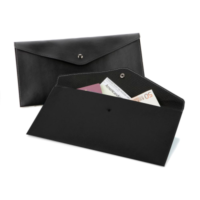 Picture of BLACK BELLUNO ENVELOPE STYLE TRAVEL OR DOCUMENT WALLET