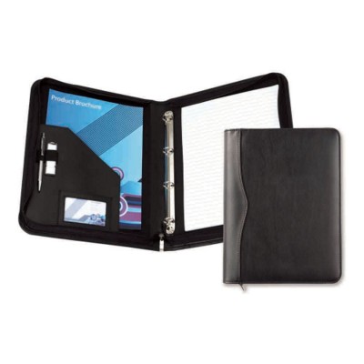 Picture of HOUGHTON A4 ZIP AROUND RING BINDER in Black.