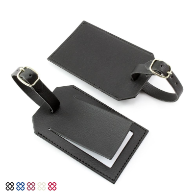 Picture of RECTANGULAR LUGGAGE TAG with Security Flap, Finished in Como a Quality Recycled Vegan Material