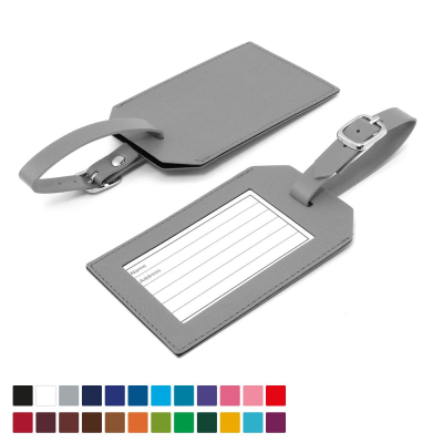 Picture of RECTANGULAR LUGGAGE TAG in Belluno, a Vegan Colour Leatherette with a Subtle Grain
