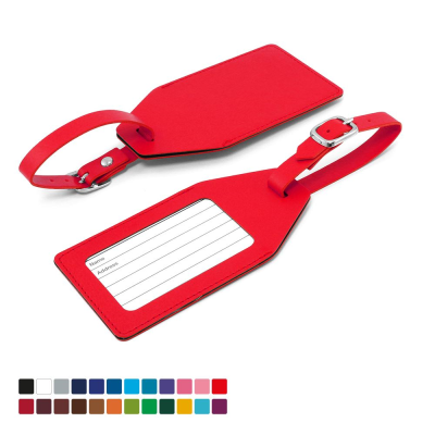 Picture of ANGLED LUGGAGE TAG in Belluno, a Vegan Colour Leatherette with a Subtle Grain
