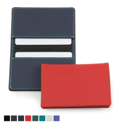 Picture of RECYCLED ELEATHER CARD CASE, MADE in the UK in a Choice of 8 Colours
