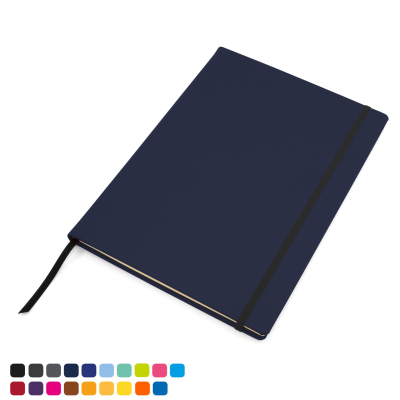 Picture of TORINO VEGAN SOFT TOUCH A4 CASEBOUND NOTE BOOK with Elastic Strap