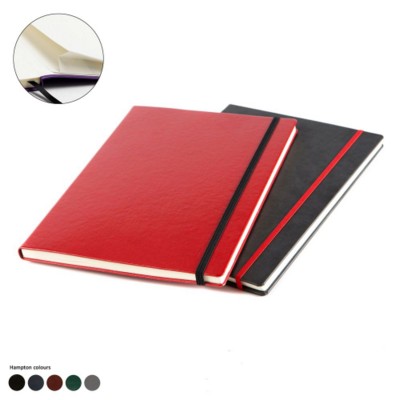 Picture of A4 CASEBOUND NOTE BOOK in Hampton Finecell Leather.