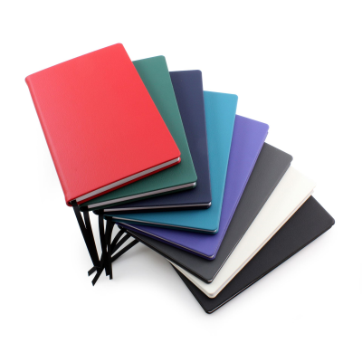 Picture of RECYCLED ELEATHER A5 CASEBOUND NOTE BOOK, MADE in the UK in a Choice of 8 Colours