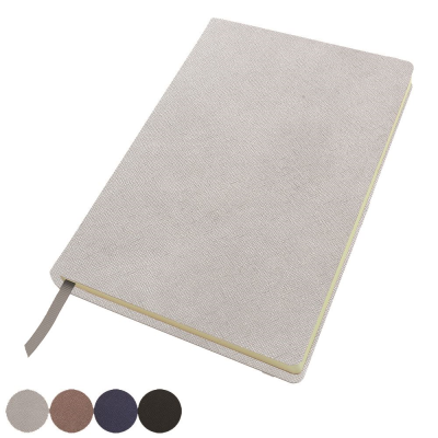 Picture of A5 CASEBOUND NOTE BOOK in Textured Saffiano in 4 Metallic Colours