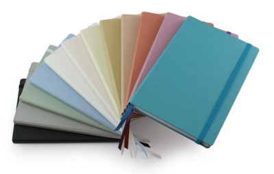 Picture of CAFECO RECYCLED - RECYCLABLE A5 CASEBOUND NOTE BOOK.