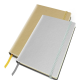 Picture of METALLIC LEATHER LOOK A5 CASEBOUND NOTE BOOK with Elastic Strap