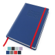 Picture of RECYCOPLUS RECYCLED A5 CASEBOUND NOTE BOOK with Elastic Strap in 5 Colours