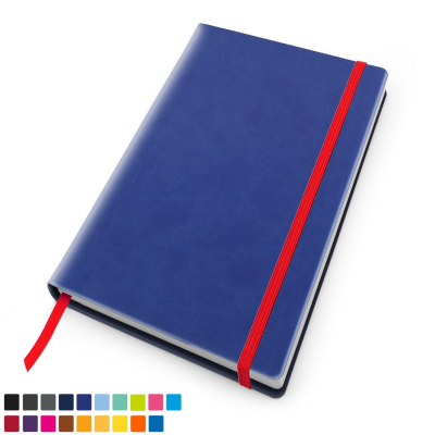 Picture of TORINO VEGAN SOFT TOUCH CASEBOUND NOTE BOOK with Elastic Strap