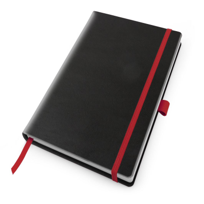 Picture of BIODEGRADABLE A5 CASEBOUND NOTE BOOK with Elastic Strap & Pen-Loop