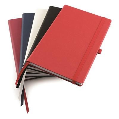 Picture of SILKSTONE A5 ECO CASEBOUND NOTE BOOK with Elastic Strap.