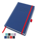Picture of RECYCOPLUS RECYCLED A5 CASEBOUND NOTE BOOK with Elastic Strap & Pen-Loop in 5 Colours