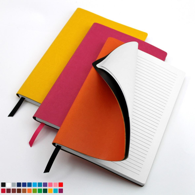 Picture of A5 FLEXI NOTE BOOK in a Choice 20 Colours of Vegan Belluno 