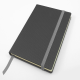 Picture of CARBON FIBRE TEXTURED POCKET CASEBOUND NOTE BOOK with Elastic Strap
