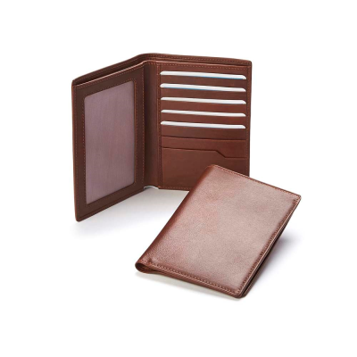 Picture of SANDRINGHAM NAPPA LEATHER DELUXE PASSPORT WALLET in Black