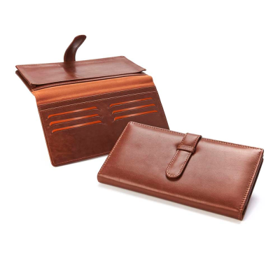 Picture of TRIM SANDRINGHAM NAPPA LEATHER COLOURS, DELUXE TRAVEL WALLET with Strap