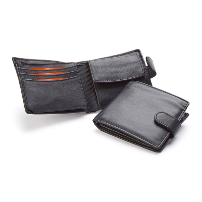 Picture of SANDRINGHAM NAPPA LEATHER GENTS WALLET with Strap & Coin Pocket.