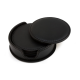 Picture of SANDRINGHAM ROUND COASTER SET in Soft Black Nappa Leather