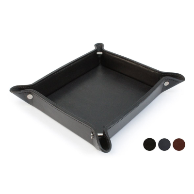 Picture of TRIM SANDRINGHAM NAPPA LEATHER COLOURS DESK TIDY ORGANIZER OR COIN TRAY