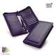 Picture of PANTONE MATCHED SANDRINGHAM LEATHER ZIP TRAVEL WALLET with Rfid Protection