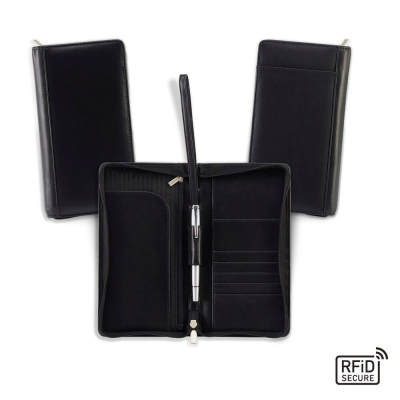 Picture of SANDRINGHAM NAPPA LEATHER ZIP TRAVEL WALLET with Rfid Protection