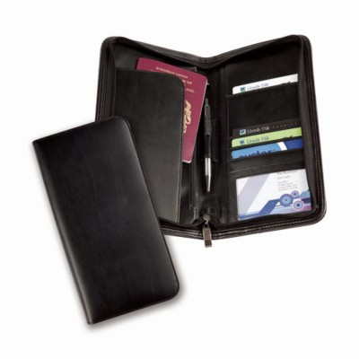 Picture of DELUXE ZIP TRAVEL WALLET in Balmoral Bonded Leather.