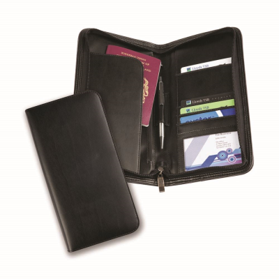 Picture of BALMORAL BONDED LEATHER DELUXE ZIP TRAVEL WALLET