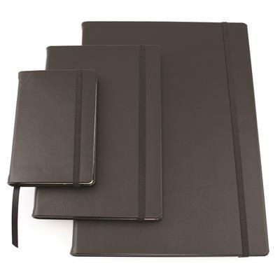 Picture of SANDRINGHAM NAPPA LEATHER A4 CASEBOUND NOTE BOOK with Elastic Strap.