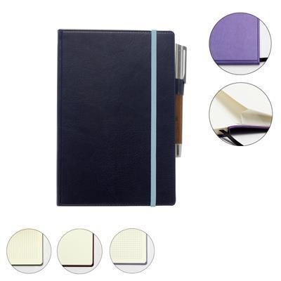 Picture of DELUXE A5 CASEBOUND NOTE BOOK with Edge Stitch Emboss.