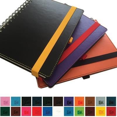 Picture of BELLUNO PU COLOURS A5 WIRO NOTE BOOK with Soft Touch Leather Look Cover