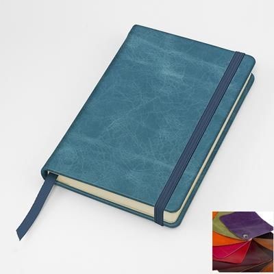 Picture of KENSINGTON DISTRESSED NAPPA LEATHER POCKET CASEBOUND NOTE BOOK.