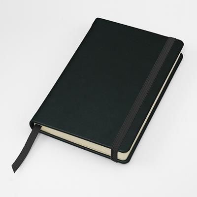 Picture of SANDRINGHAM NAPPA LEATHER POCKET CASEBOUND NOTE BOOK with Strap & Envelope Pocket