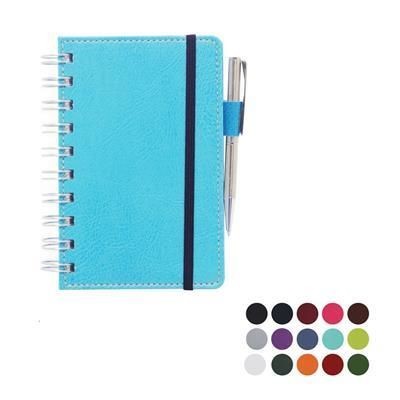 Picture of DELUXE A6 WIRO NOTE BOOK BELLUNO PU COLOURS.