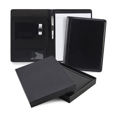 Picture of SANDRINGHAM NAPPA LEATHER CONFERENCE FOLDER in Black