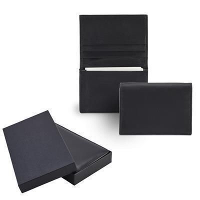 Picture of SANDRINGHAM NAPPA LEATHER BUSINESS CARD HOLDER in Black