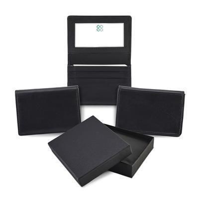 Picture of SANDRINGHAM NAPPA LEATHER TRAVEL CARD & BUSINESS CARD HOLDER in Black.