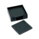 Picture of SANDRINGHAM NAPPA LEATHER SQUARE COASTER SET in Black