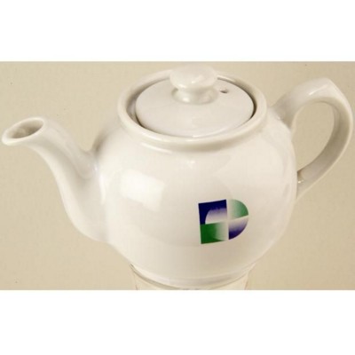 Picture of CERAMIC POTTERY TEA POT in White.