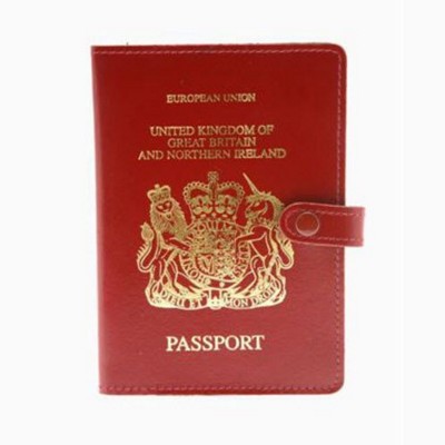 PASSPORT WALLET with Stud Fastener, Ticket & Document Pockets.