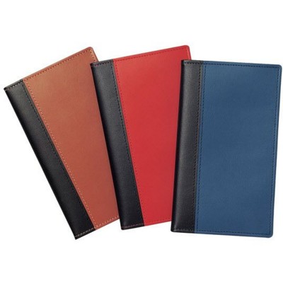Picture of NEWHIDE BI-COLOUR POCKET WALLET with Comb Bound Diary Insert / Notebook.