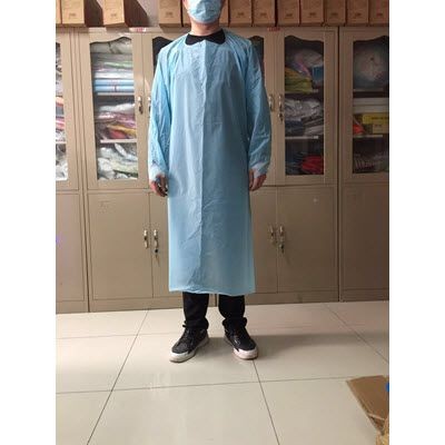 Picture of EMBOSSED PE0 10mm DISPOSABLE ISOLATION GOWN